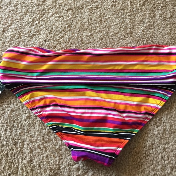 New Ralph Lauren sunset stripes bottom swim bikini red blue yellow Orange 12 - Picture 5 of 5